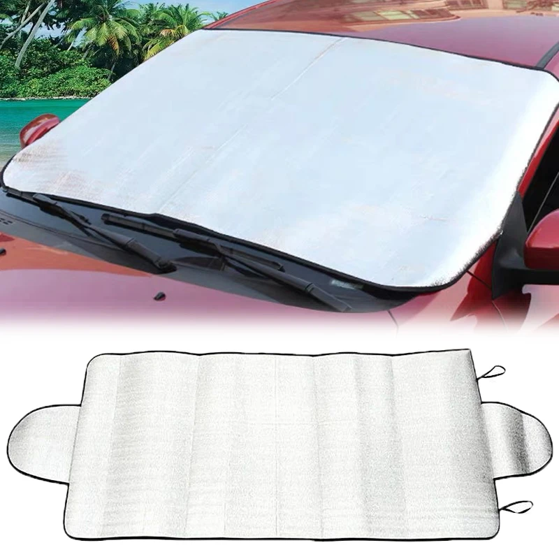 

Car Windshield Sun Shade Front Rear Windshield Block Cover 150x70cm Car Window Sun Visor Protector Auto Exterior accessories