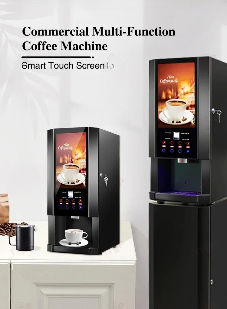 Gold Seller Three Flavors Hot and Cold Automatic One Hot Instant Coffee Machine Instant Coffee Machine Milk  Machine Customiz