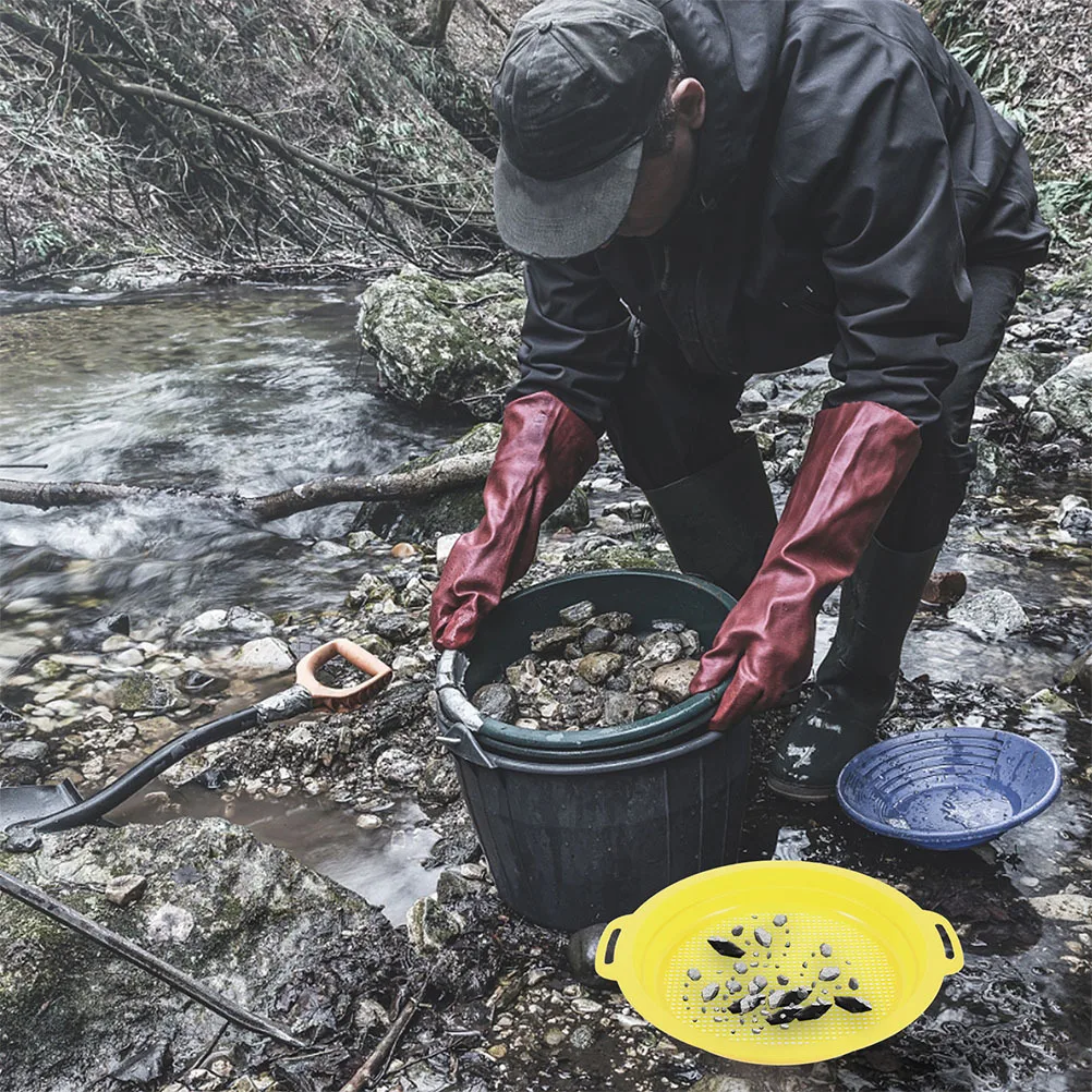 

4pcs Lightweight Handheld Filter Pan For Gold Handheld Mesh Pan Prospecting River Mining Beach Sifting Mesh Sieve Tool