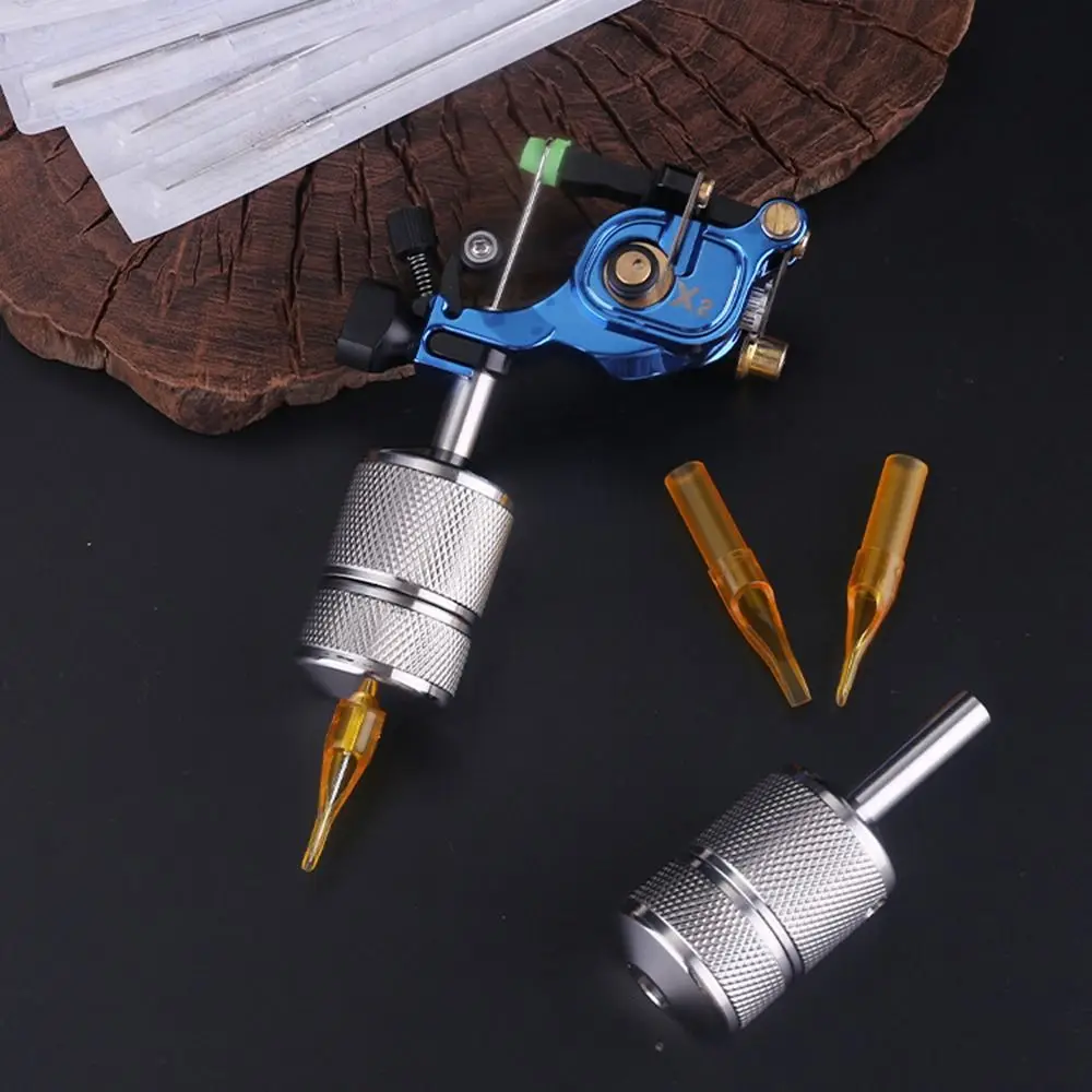 

22/25/30mm Tattoo Machine Grip Knurled Handle Professional Stainless Steel Tattoo Grip Durable Anti-Slip