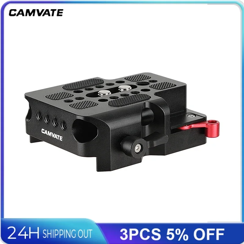 CAMVATE Quick Release Sliding Baseplate With 15mm Railblock, Compatible With Standard ARRI 12