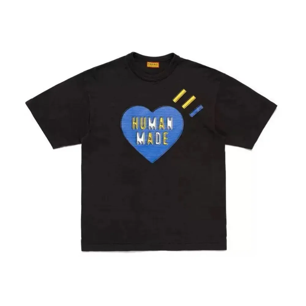 2026 Human Made Heart Logo Graphic Tee Couple Matching Summer Casual Streetwear