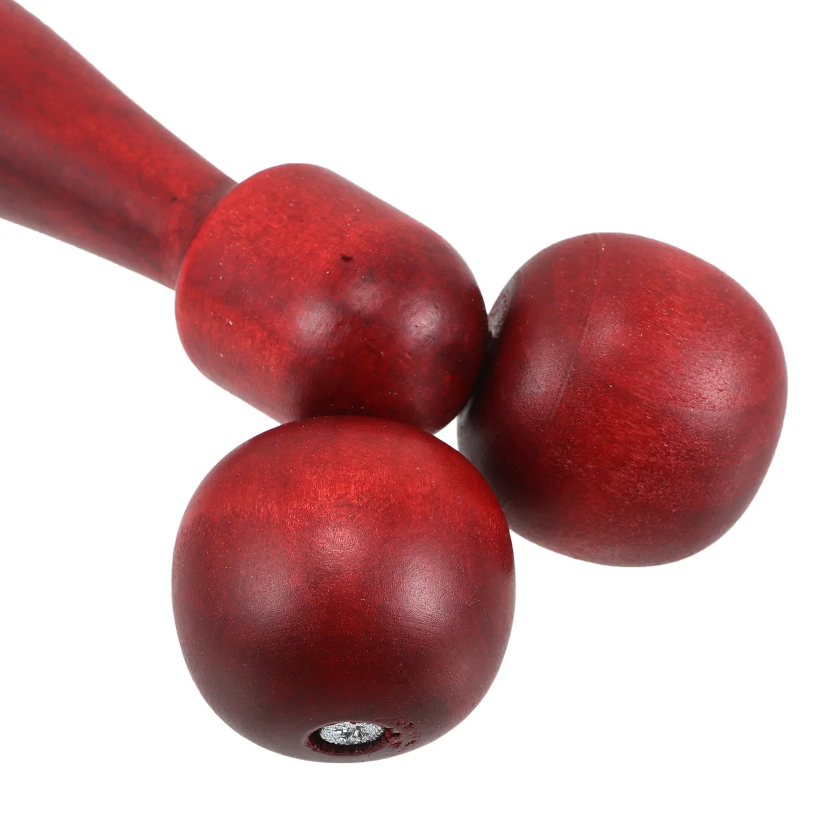 Wooden Double Roller Face Massager Handheld Facial Massage Tool for Muscle Relaxation Skin Care Portable