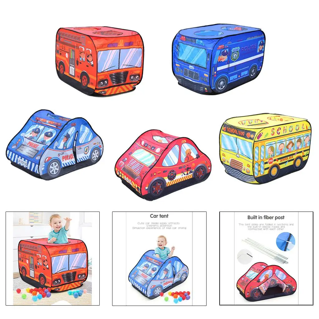 Tenda da gioco pieghevole per camion per bambini, ragazzi, bambini piccoli, finta casa da gioco, incollaggio interno ed esterno