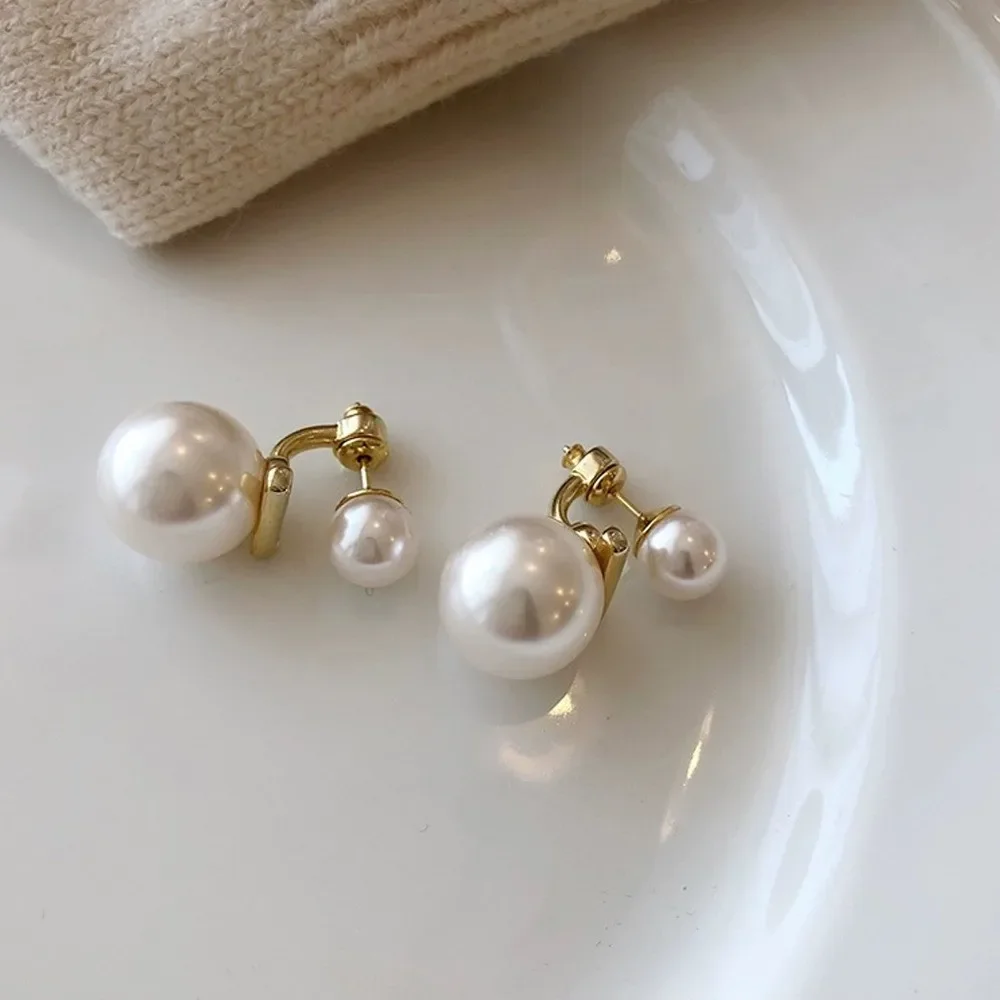 925 Silver Pearl Beads Stud Earrings Setting Base Diy Jewelry Making Findings&Components No Pearl E031