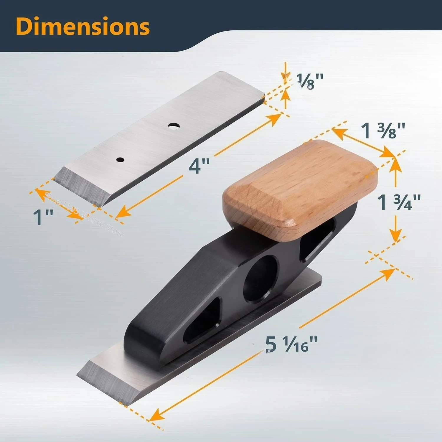 Chisel with flat blade - for woodworking, plug trimming, joinery cleaning