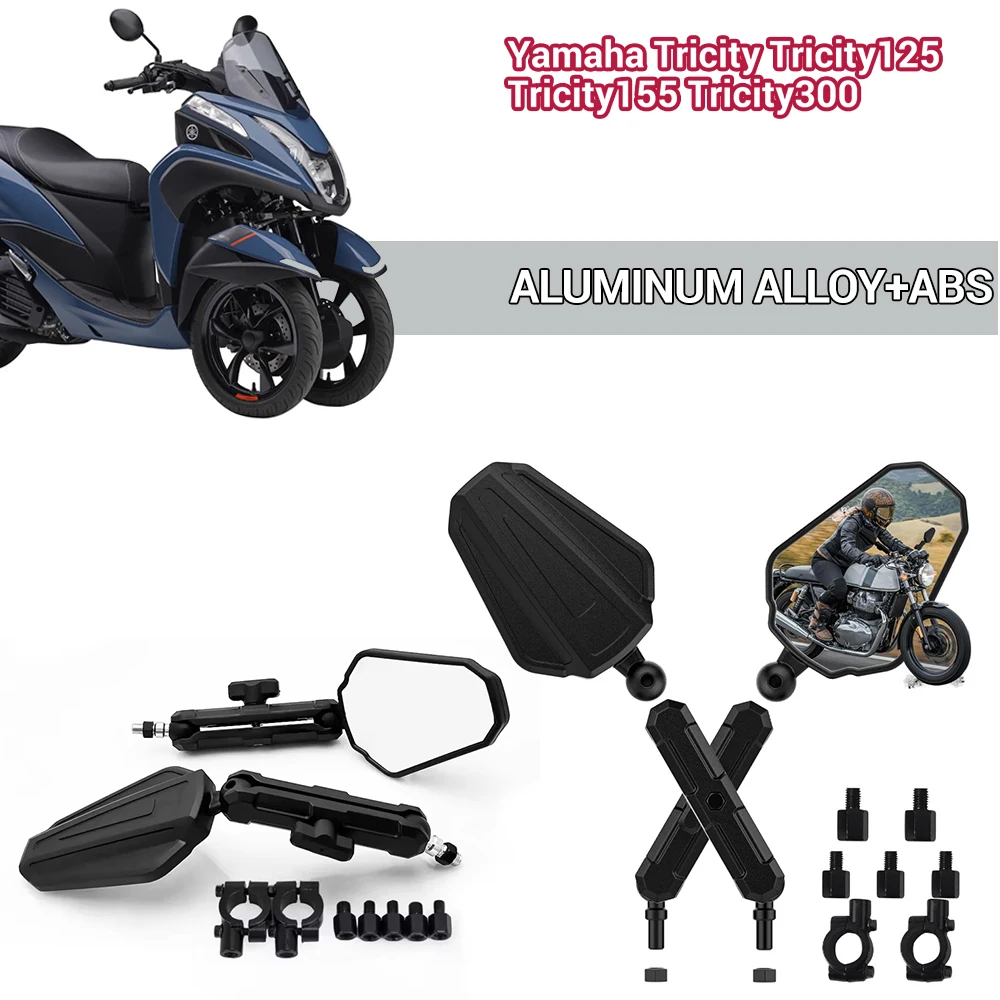 WB1 2 PCS Adventure Cruiser Off-road Motorcycle Modified Rearview Mirror For Tricity 125 155 300 Tricity125 Tricity155 300