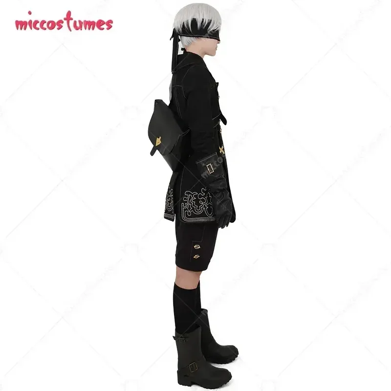 CyMiccostumes Unisex No.9 Type S 9S Cosplay Costume with Bag Gloves Eyepatch for Men Halloween Cosplay Costume view 2