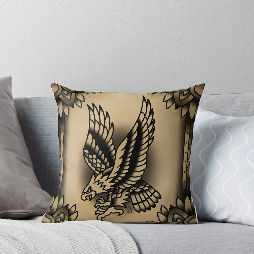 

Traditional Tattoo Eagle Throw Pillow Decorative Cover For Living Room pillows decor home pillow