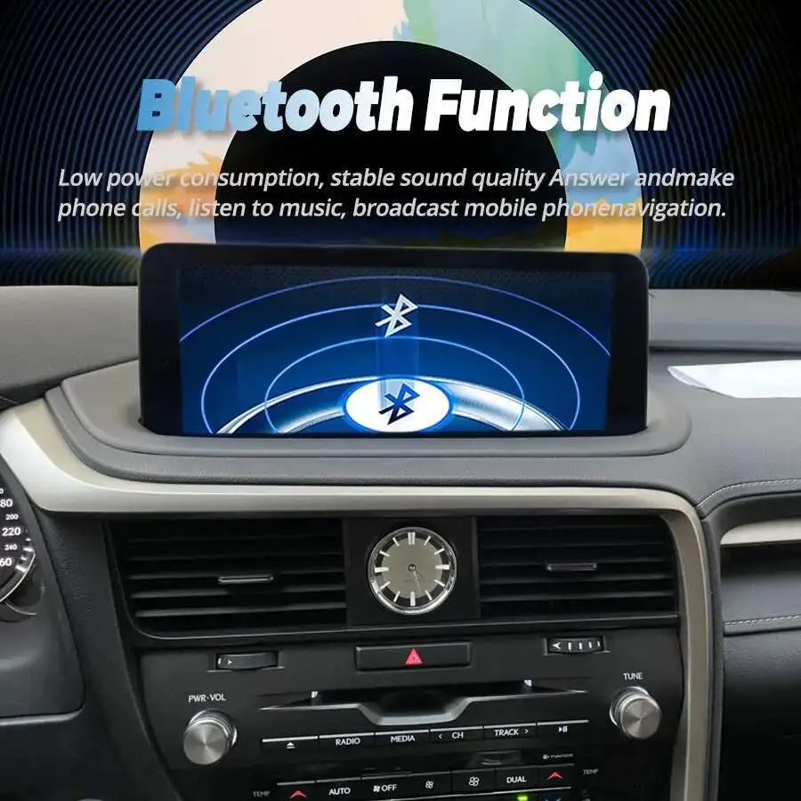 مشغل فيديو للسيارة CARPLAY لكزس Rx450h RX200t RX350 RX300 RX 450H أندرويد 14 2020 شاشة نظام ملاحة GPS 1920*720 ستيريو