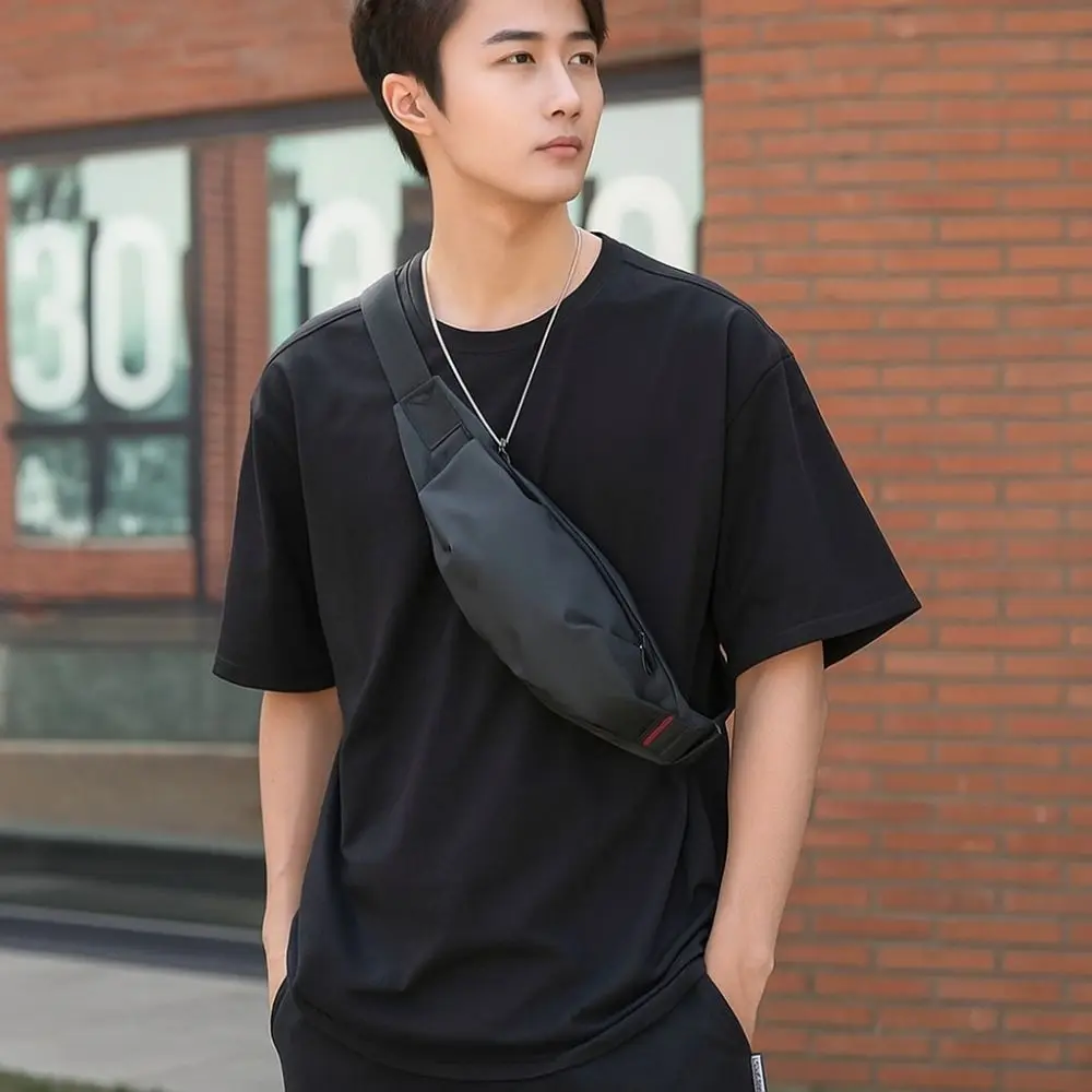 

Fanny Pack Adjustable Men Waist Bag Lightweight Durable Chest Bag Fashion Shoulder Bag Cycling
