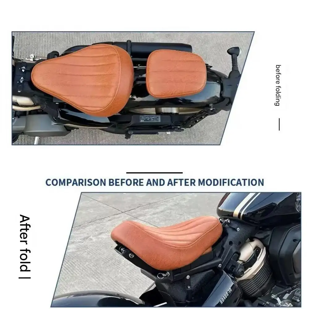 ベンダナポレオンボブ 500 レトロ折りたたみクッション隠しダブルシートクッションボバーシートレザーシートベンダナポレオンボブ 500