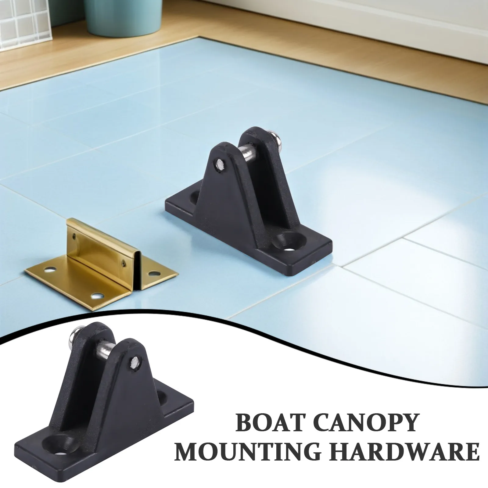 6Pcs Marine Grade Nylon Boat Canopy Mounting Hardware Stable Flat Mount Deck Hinge Brackets Bimini Top Accessories Sunshade