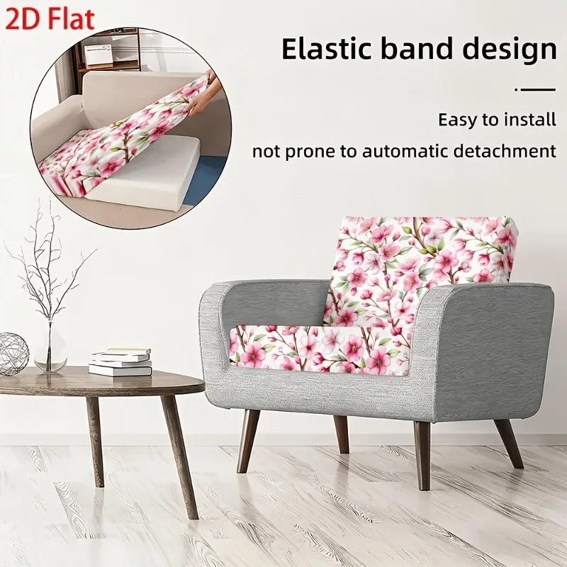 2PC Stretch Outdoor Sofa Covers Floral Outdoor Patio Sofa Cushion Cover Removable Washable Patio Furniture Slipcover 2026