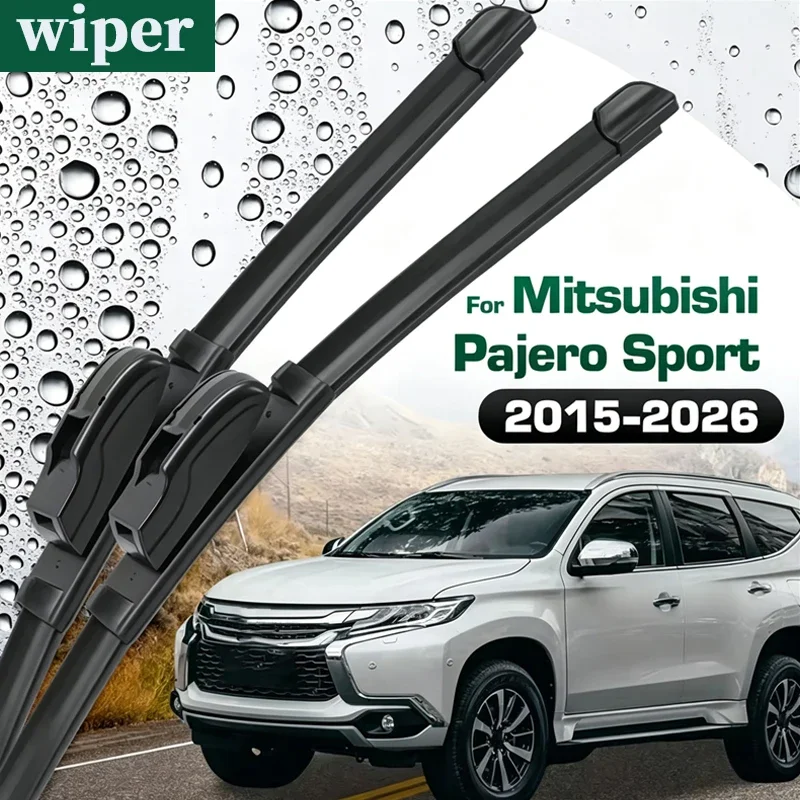 For Mitsubishi Pajero Montero Shogun Sport 2015-2026 Rubber Wiper Front Wiper Blades Windshield Windscreen Win