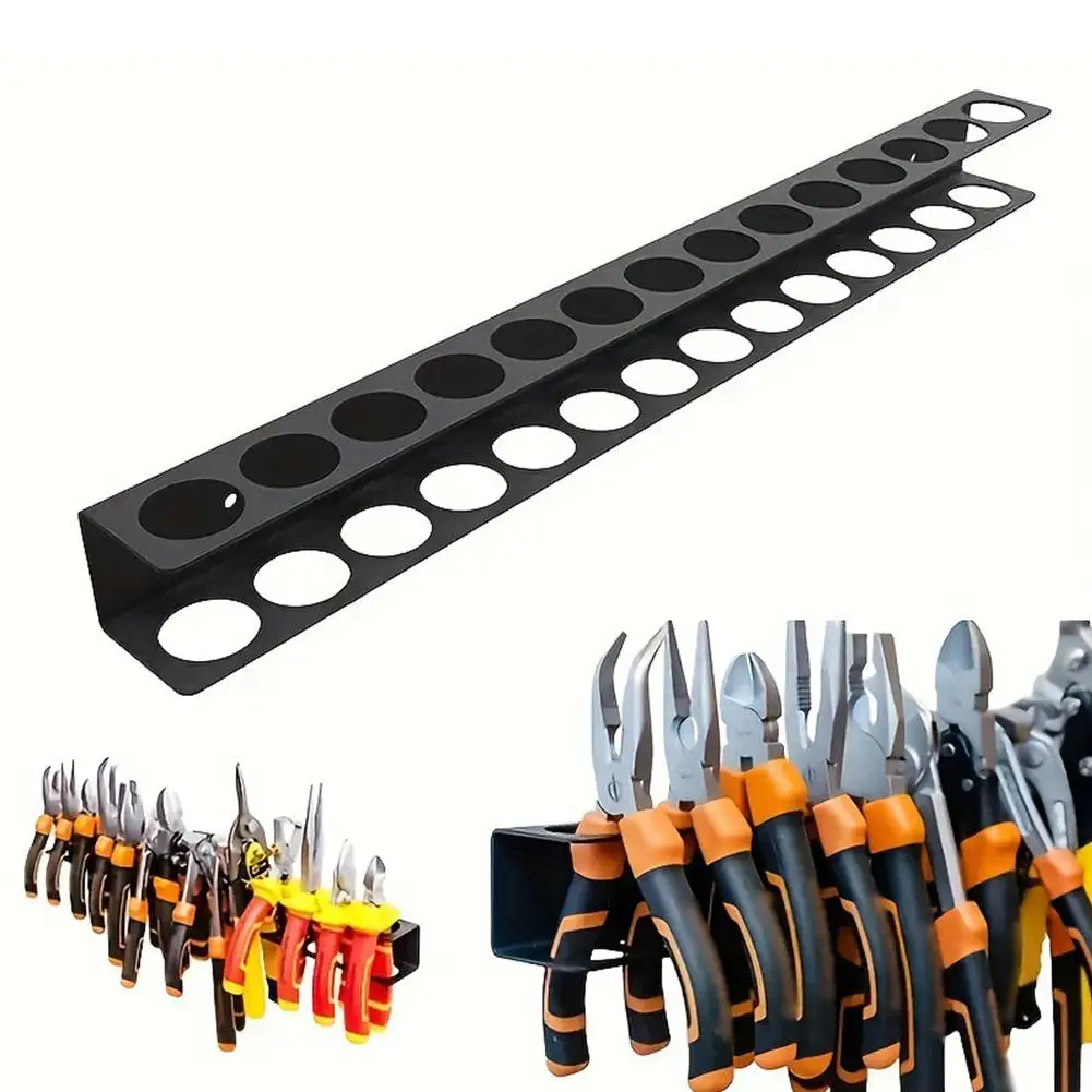 Iron Screwdriver Storage Rack Floating Tool Storage Rack Wall Mounted Hardware Tool Storage Rack 14 Holes