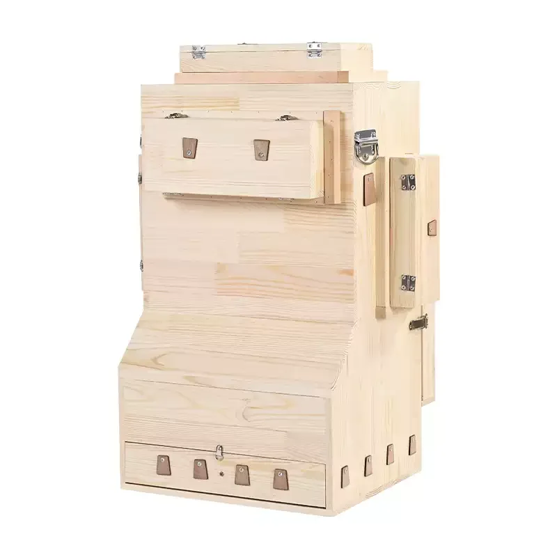 Large knee foot box Wooden foot moxibustion box Fumigation sole legs Solid wood household