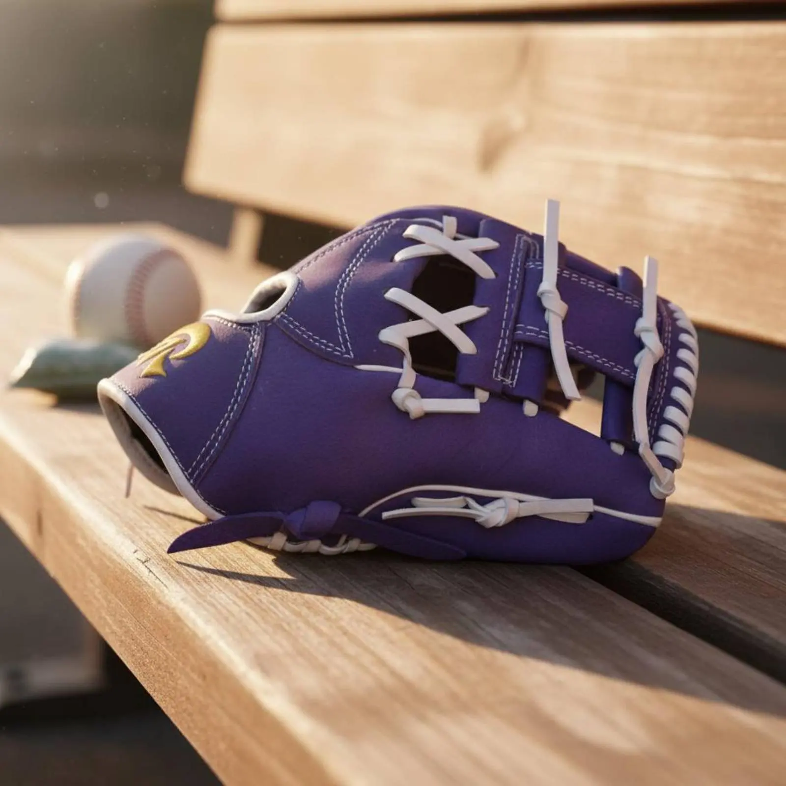 

Soft Leather Leather Glove Long-Lasting Lavender Ballgame Glove Leather Ballgame Glove Comfortable Sports Equipment Shock