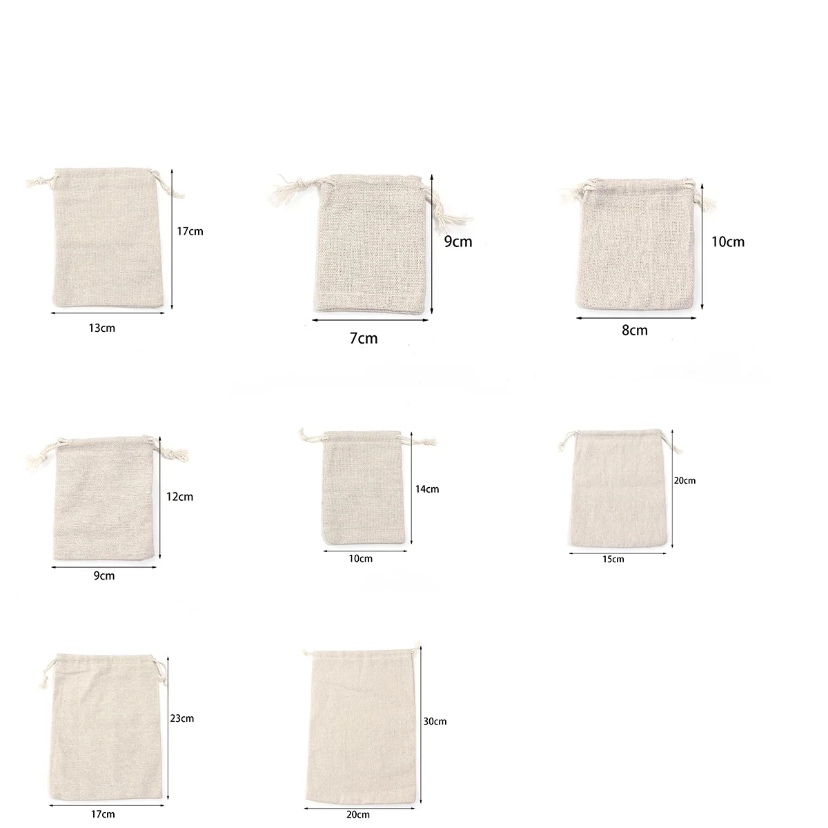 5/10 Pcs/Lot Linen Drawstring Bags Small Plain Pouches  Dustproof Storage Sacks Burlap Bag Jewelry Display Xmas Wedding Sack