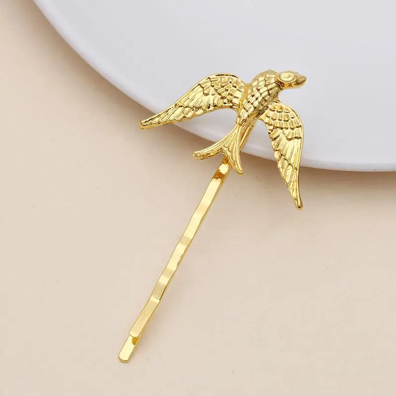 1 Stück Damen-Haarnadel aus Metalllegierung, Haarschmuck in Schwalbenform für Mädchen. – Detail 5