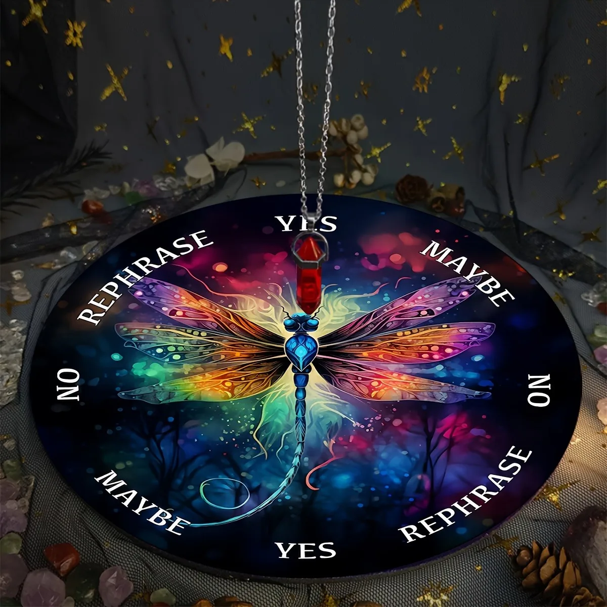 Solar Moon Magic Altar Decoration Swinging Crystal Reading Pendulum Board For Astrology Oracle Card Mat Magic Symbol Decoration