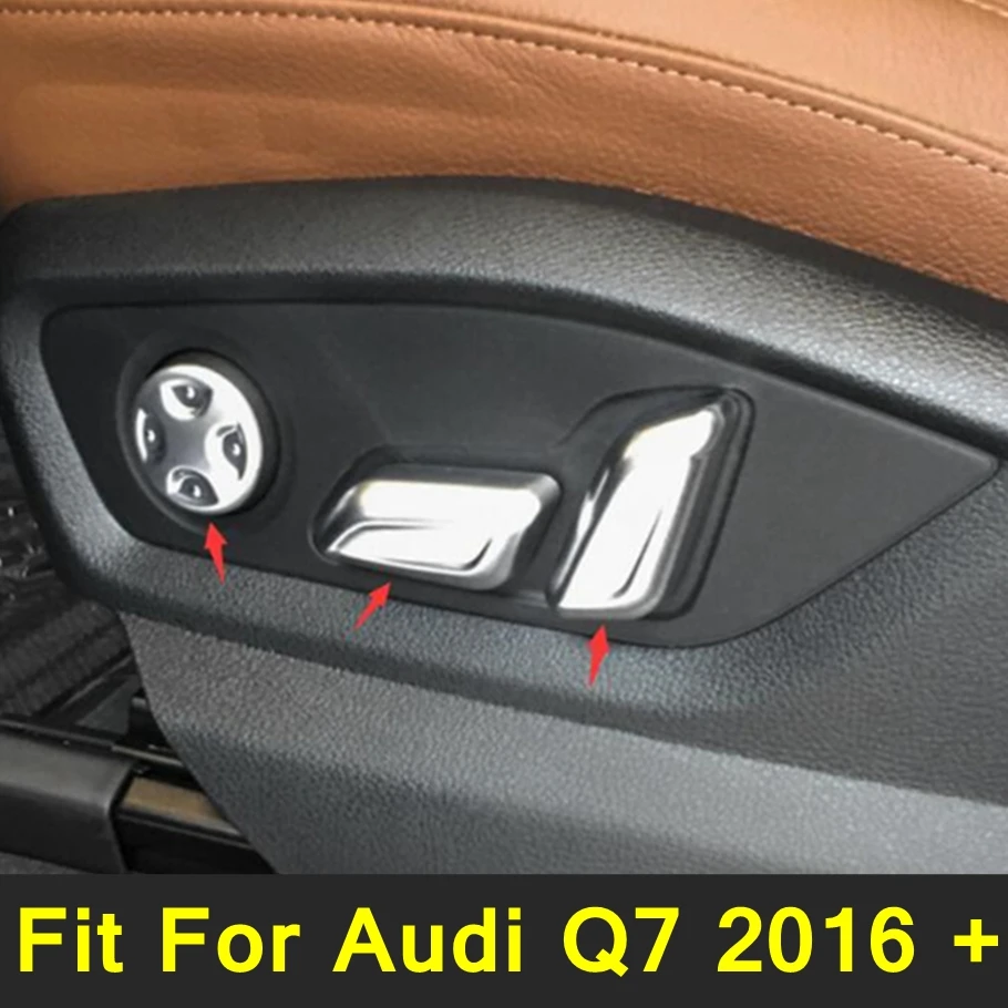 

Auto Styling Seat Adjustment Adjust Memory Button Switch Cover Trim Fit For Audi Q7 2016 - 2019 ABS Car Interior Accessories