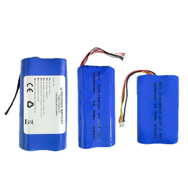 18650 Lithium Battery 7.4V 14.8V 2600mAh 3500mAh for Sweeping Robot Electric Toy Gun Power Bank High-rate Rechargeable Battery