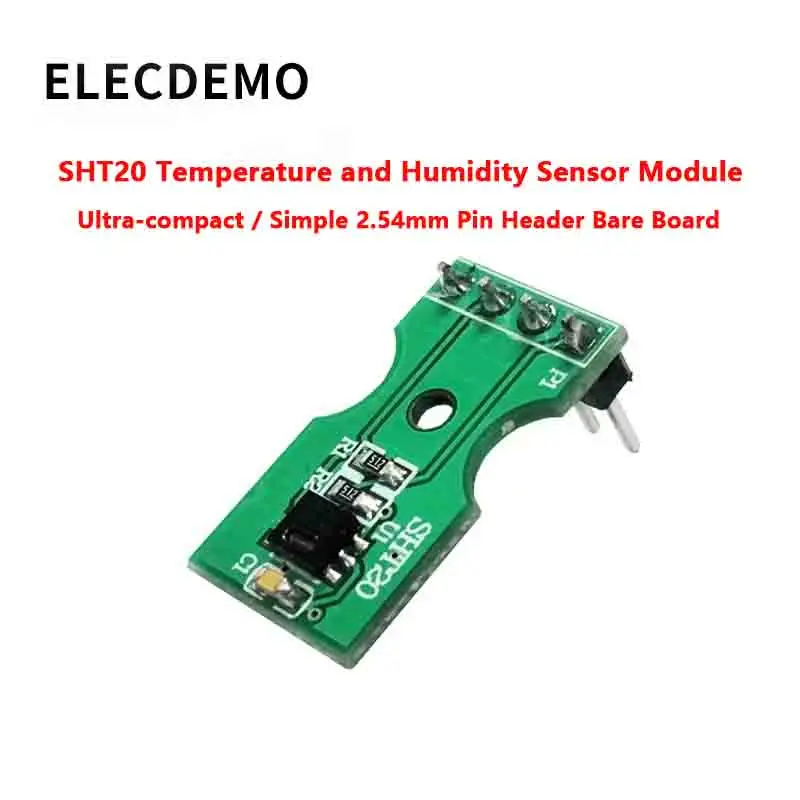 SHT20 I2C Temperature Humidity Sensor Module, High Precision Ultra Low Power Digital Output, 2.54mm Pin Header, DIY PCB Board