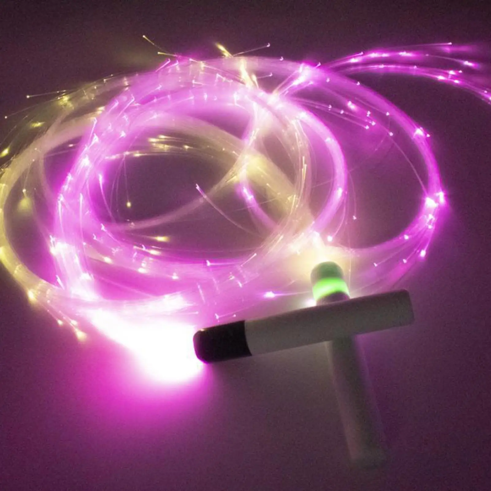 

LED Whips LED Light Up Swivel Dancing Fiber Optic Whips Reusable Battery Powered Fiber Optic Whip Flashing whip