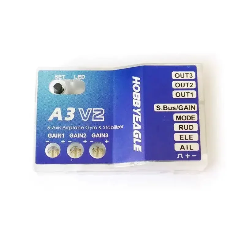 3-Axis Gyroscope A3 V2 Flight Controller Stabilizer for Remote Control Aircraft Fixed-Wing Helicopter Hot-Selling Aircraft Contr