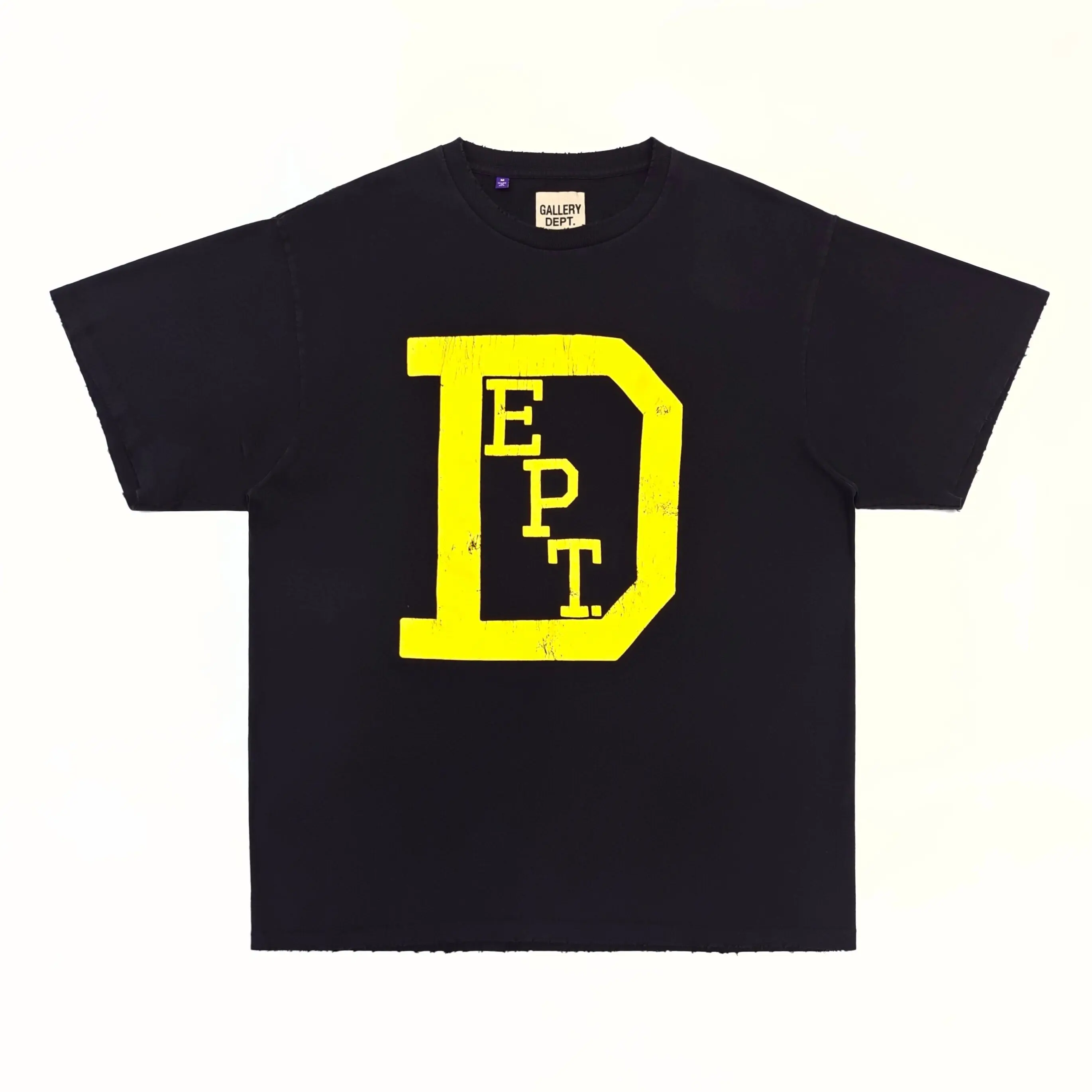 Gallery Dept. D letter print wash water do old short sleeve T-shirt