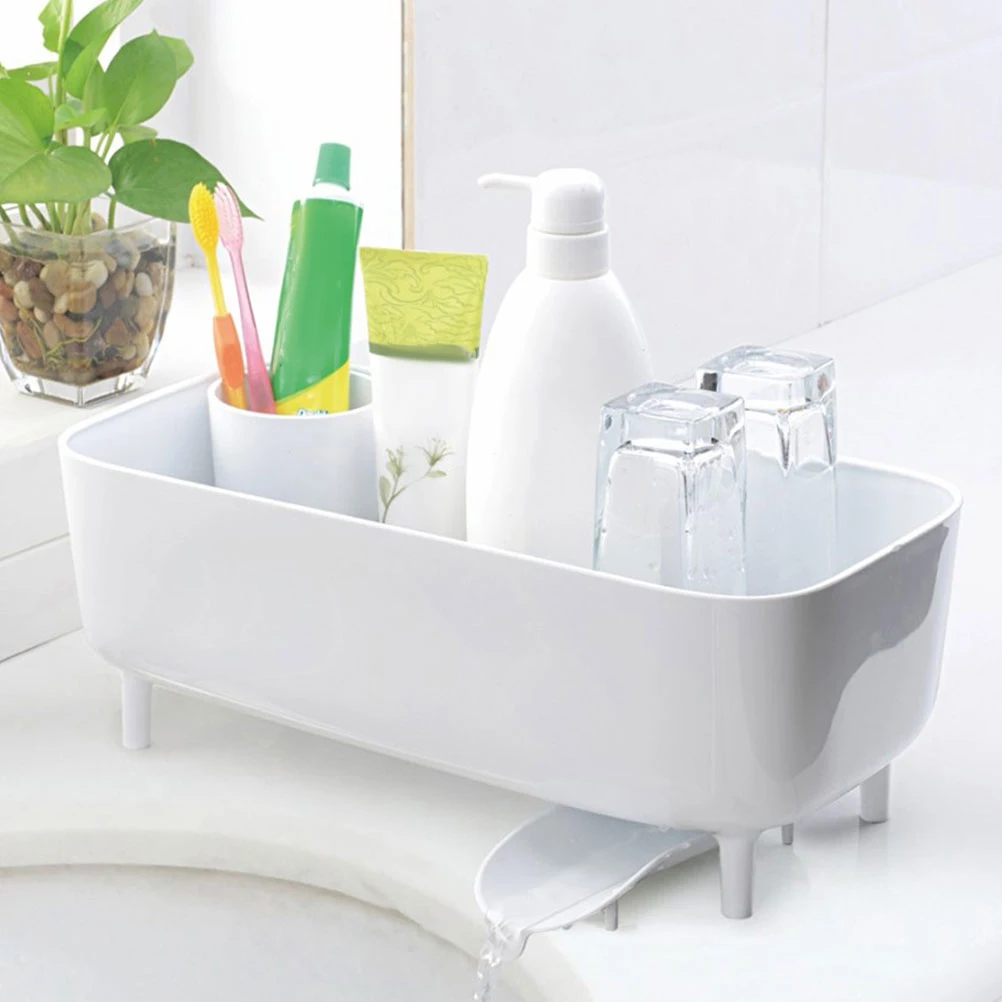 

1Pc Plastic Bowl Rack Kitchen Storage Draining Organizer Chopsticks Holder Large Capacity Household Tableware Holder