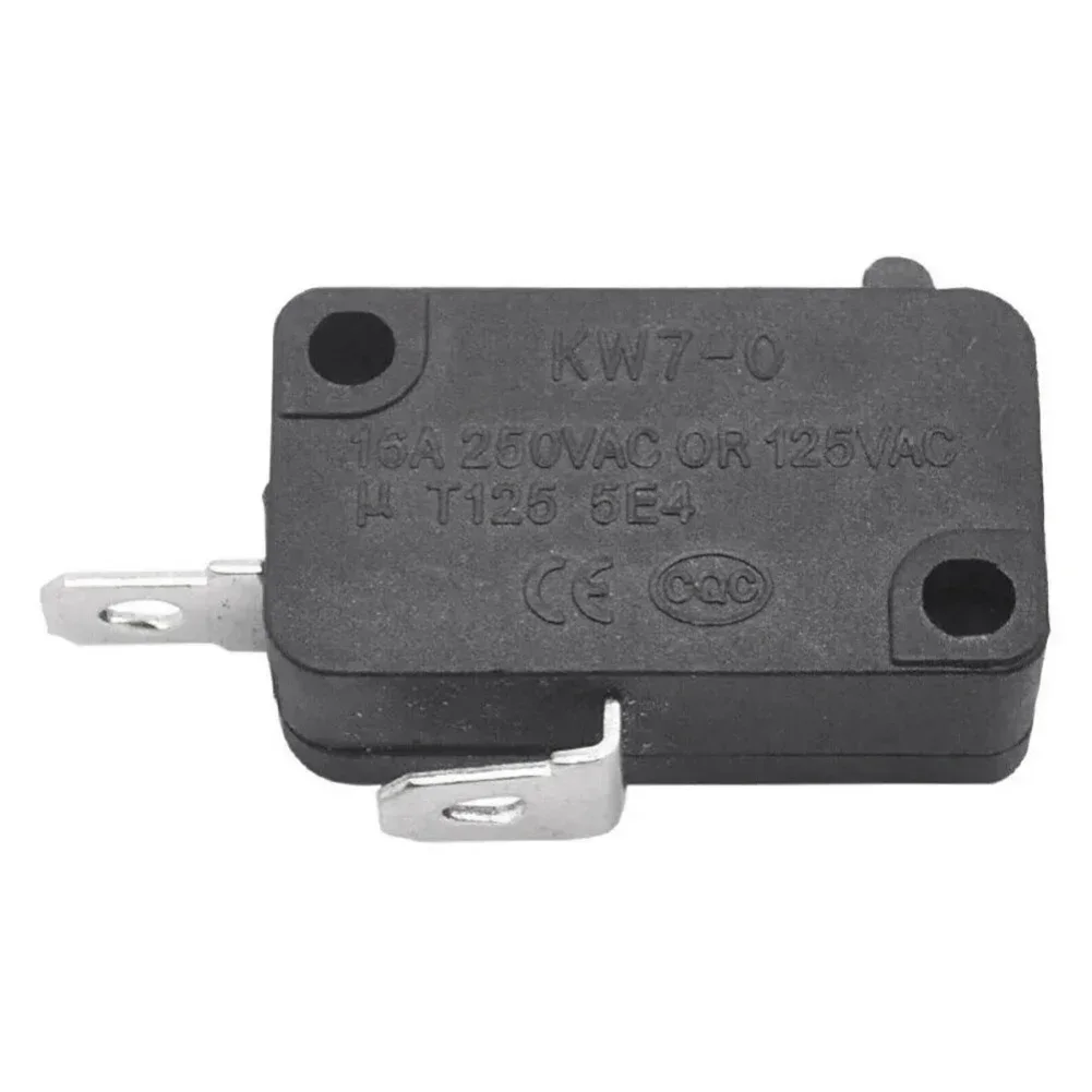 1 Uds KW7-0 16A interruptor pequeño freidora de aire interruptor de horno microondas piezas de horno microondas de Metal 220v 16A electrodomésticos