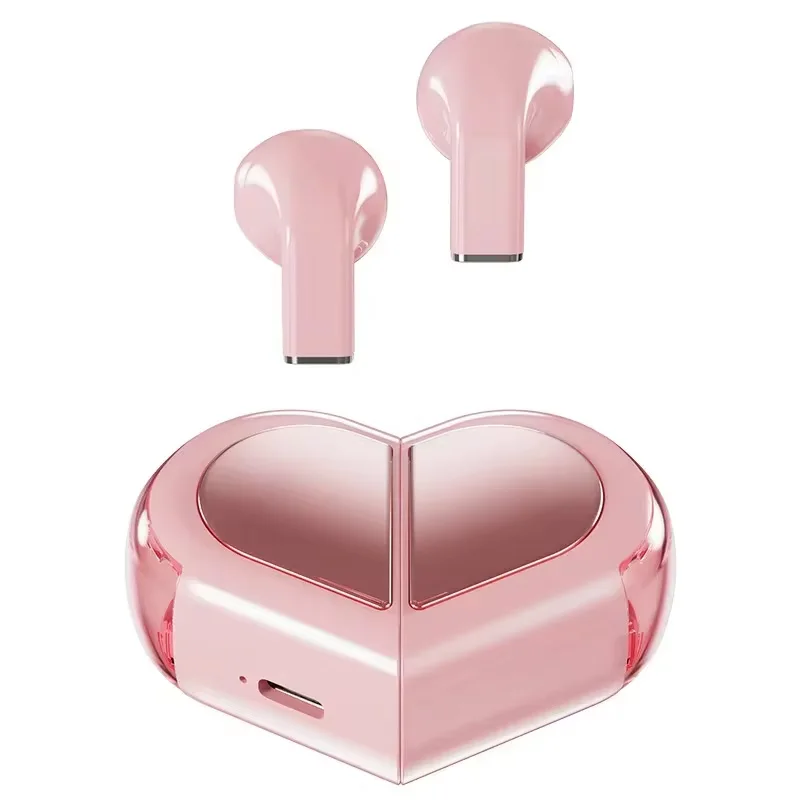 K520 Wireless Earbuds Stereo Earphones With Rotatable Love Heart Shaped Charging Case Low Latency Headphones For Phone Tablet image 6
