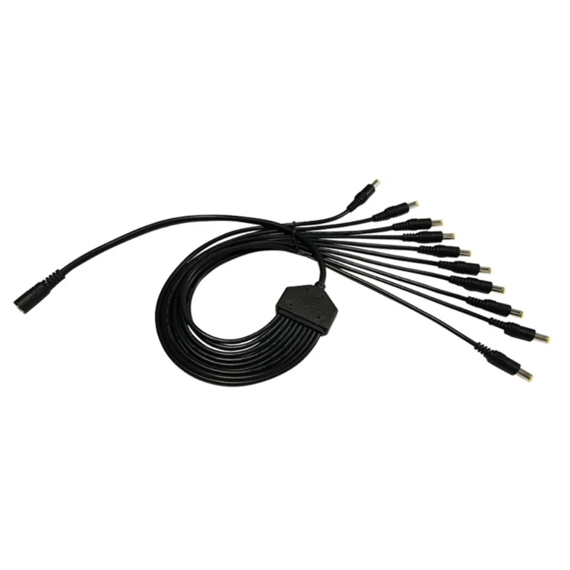 divisor energia 5.5mm 2.5mm plugue fêmea para 2/3/4/5/8/10 adaptador conector divisor macho para câmera