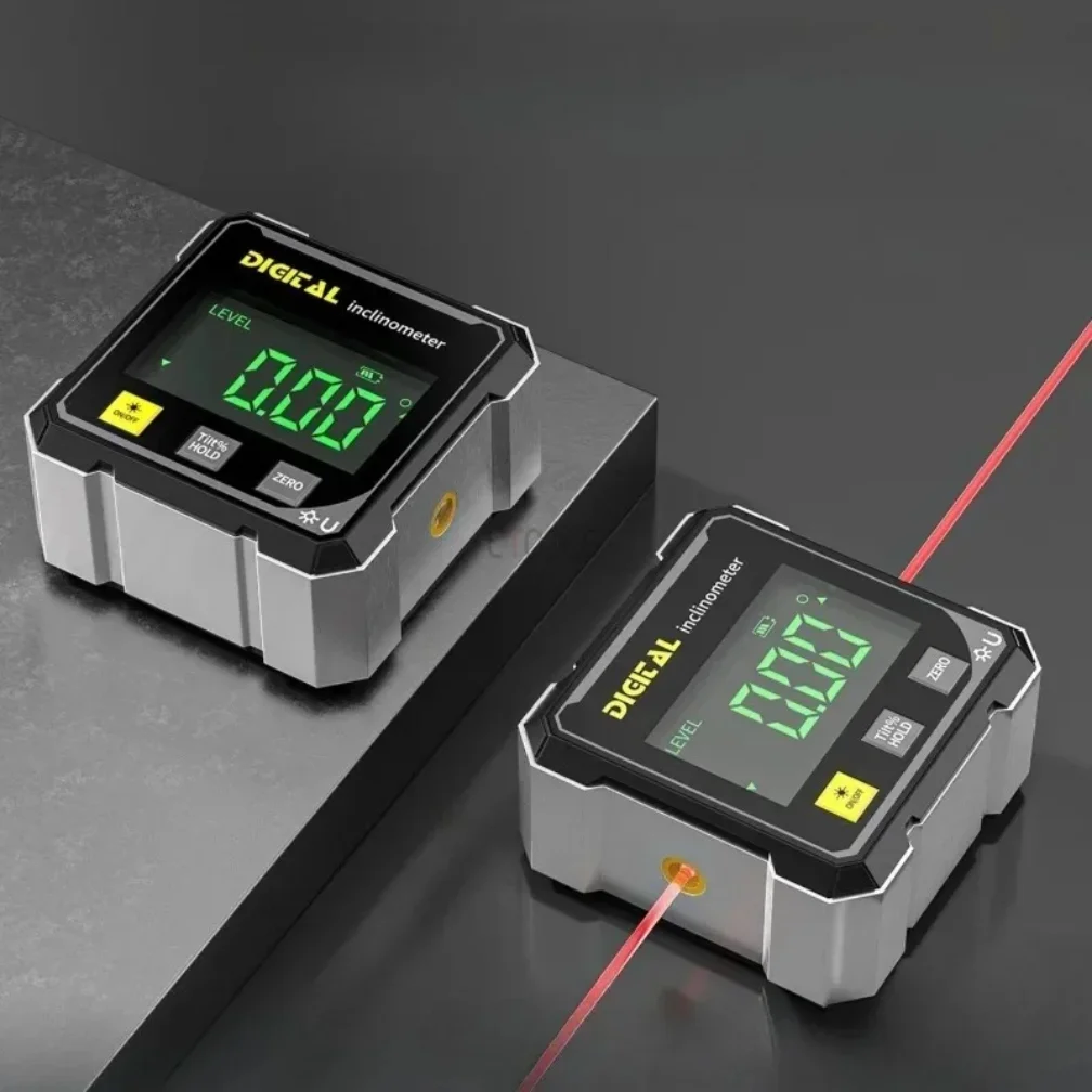 

360 degree magnetic electronic level, laser pocket digital level, inclinometer, professional digital display angle meter