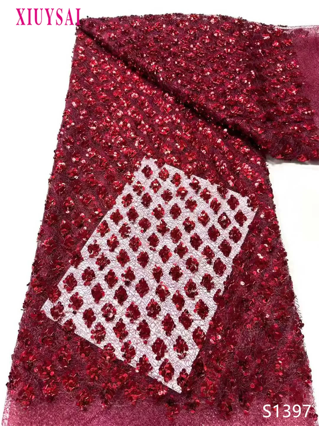 

2025 High Quality Delicate Elegant Soft Tulle Lace Fabric 5 Yards for Party Dresses Latest Embroidery Design