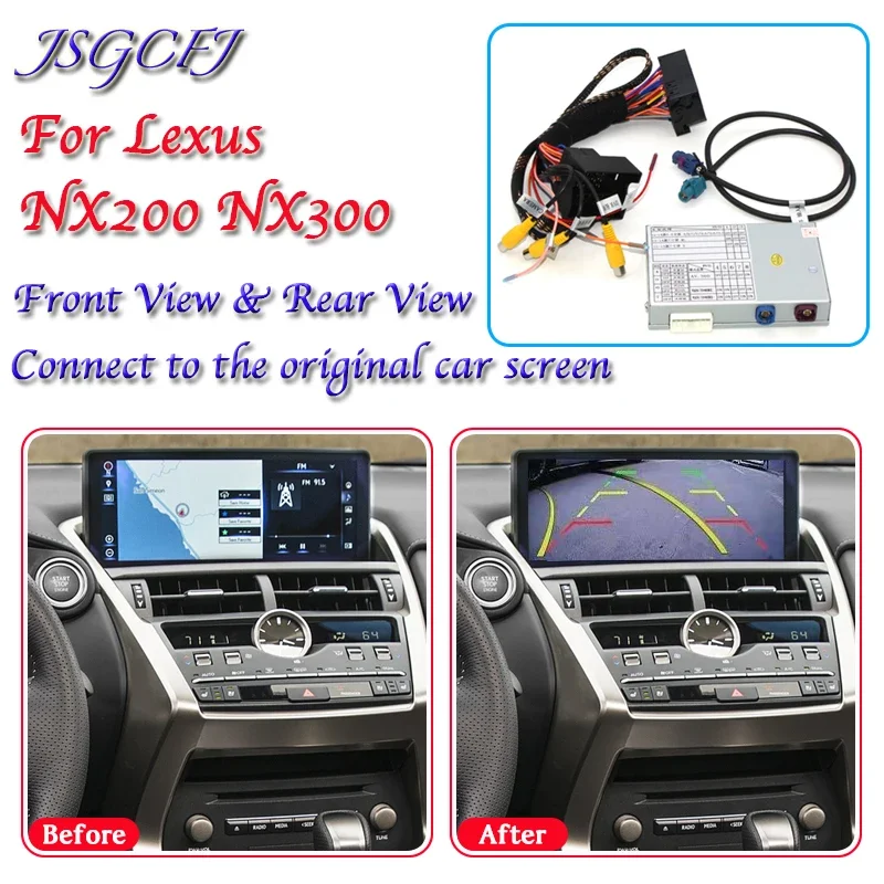 For Lexus NX200 NX300 2018~2021 Front Rear Camera Module Interface Original Screen Display Upgrade Reverse Parking CAM Decoder