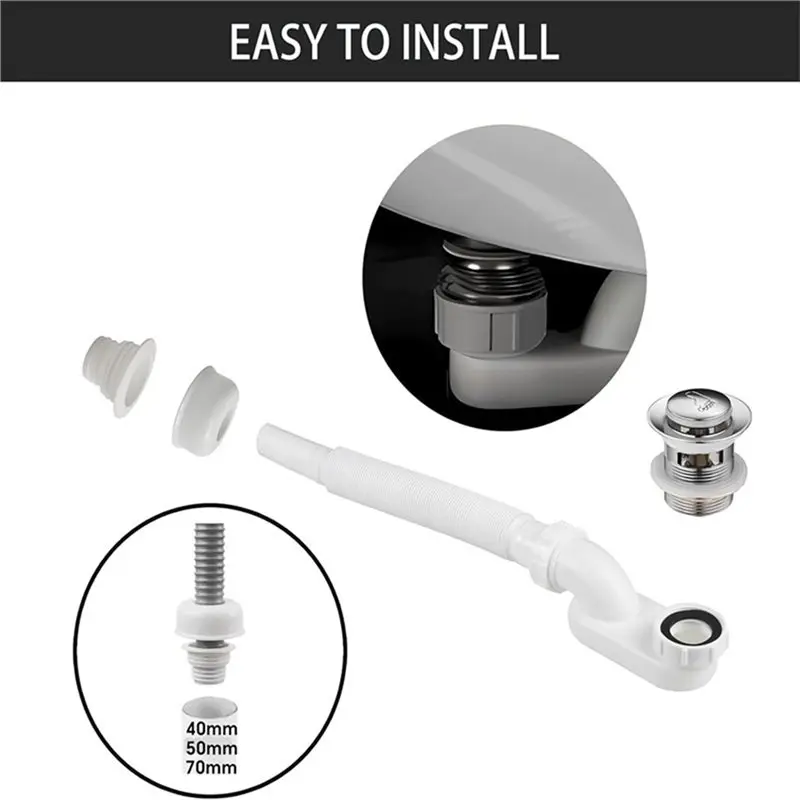 [NEWA64Z!】 2 Pcs Low Profile P Trap Tape Low Profile Shower Drain