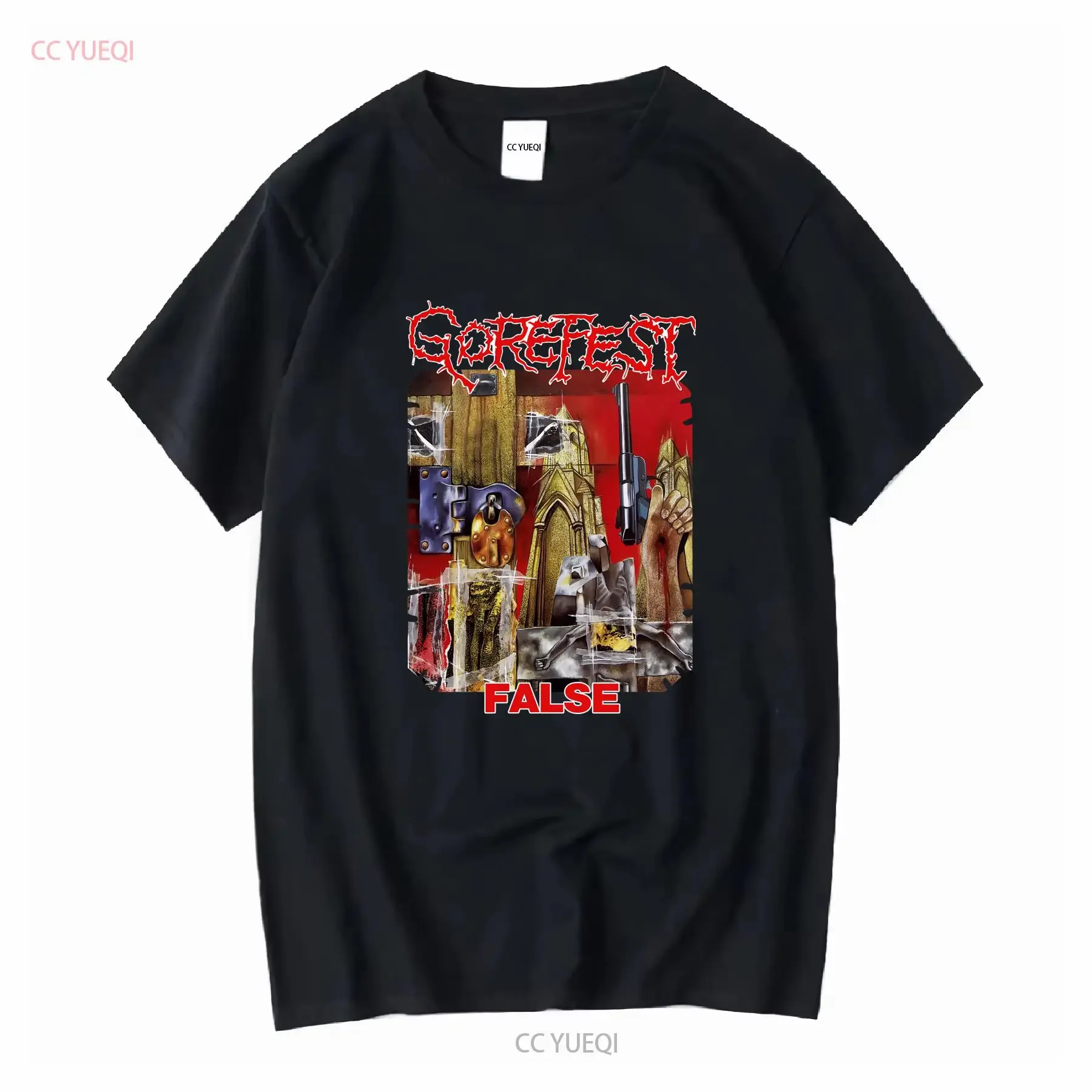 Best New Gorefest False Death Metal Netherlands Band Classic T Shirt Size S 2XL long or short sleeves vintage Washed homme