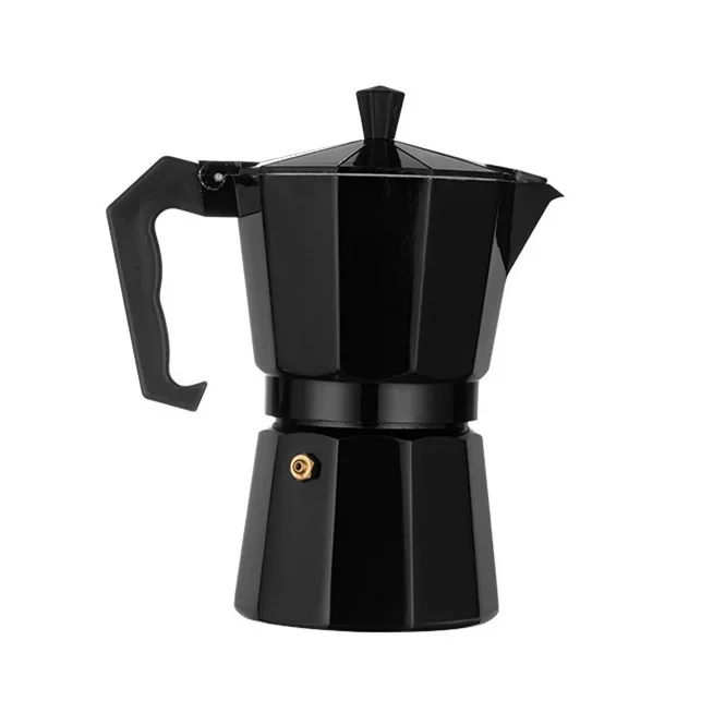 

Factory Customized Multi-Size Multi- Color Lightweight Aluminum Espresso Coffee Maker No-Electric Outdoor Moka Pot