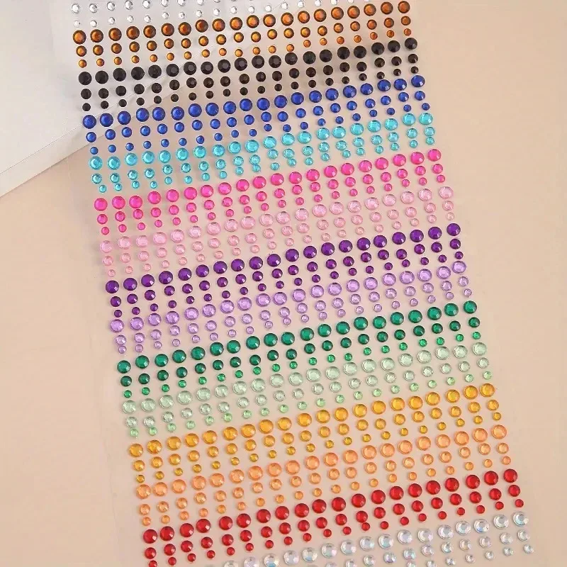 Adesivi con diamanti per trucco Gioielli 3D scintillanti colorati Adesivo con perle Occhio Viso Decorazione con gemme Decorazione per trucco fai da te per il festival musicale