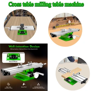 ALLSOME BG-6300 Compound Table Working Cross Slide Table Worktable for Milling Drilling Bench Multifunction Adjustable X-Y