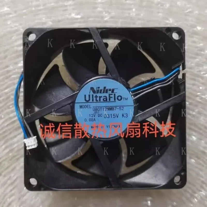 

C FOR NIDEC U80T12MMB7-52 DC12V 0.08A 3-Pin Silent Cooling Fan