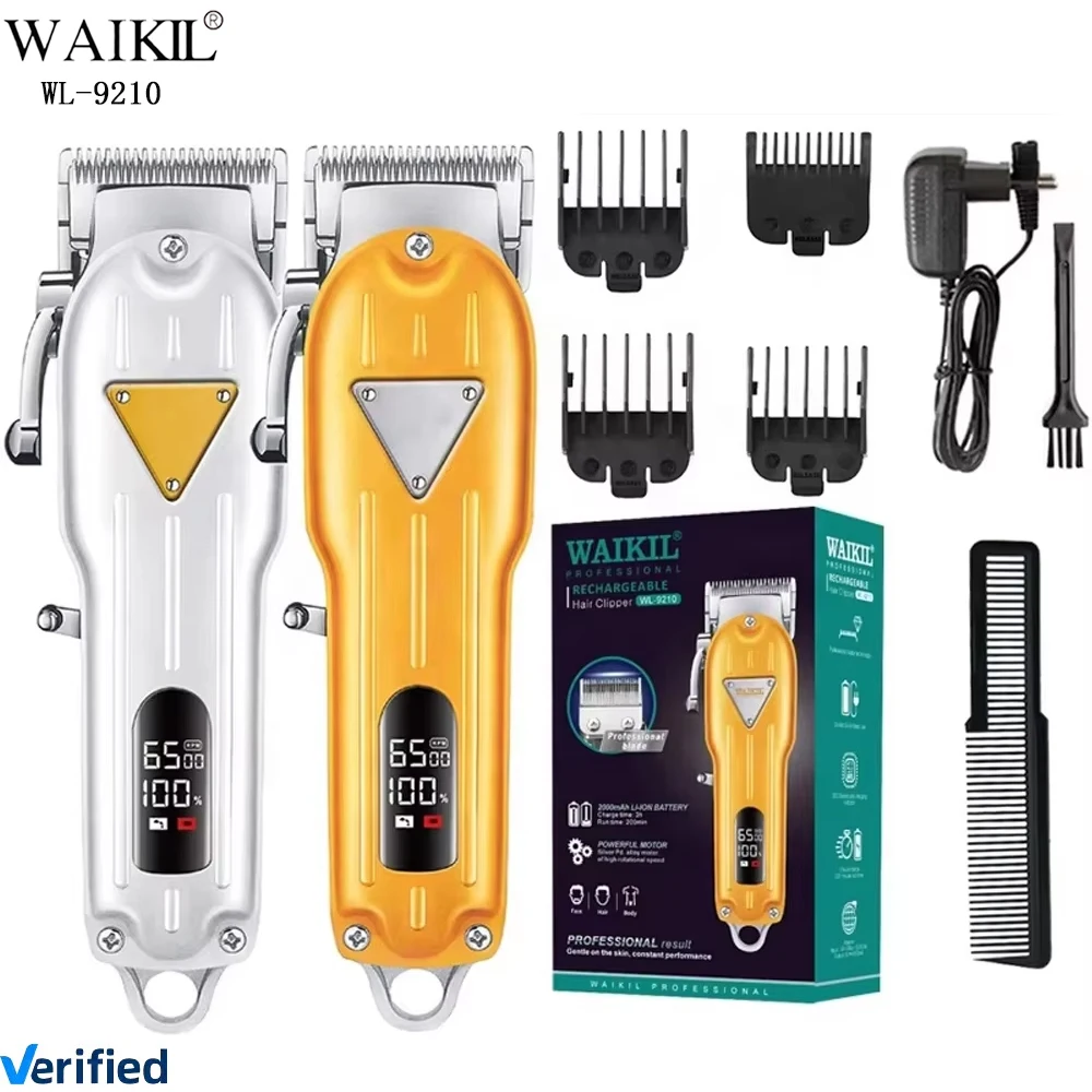 

WAIKIL Adjustable Men's Professional Hair Clipper LCD Hair Trimmer for Barber Shop Powerful Finishing Beard Hair Cutter Machine