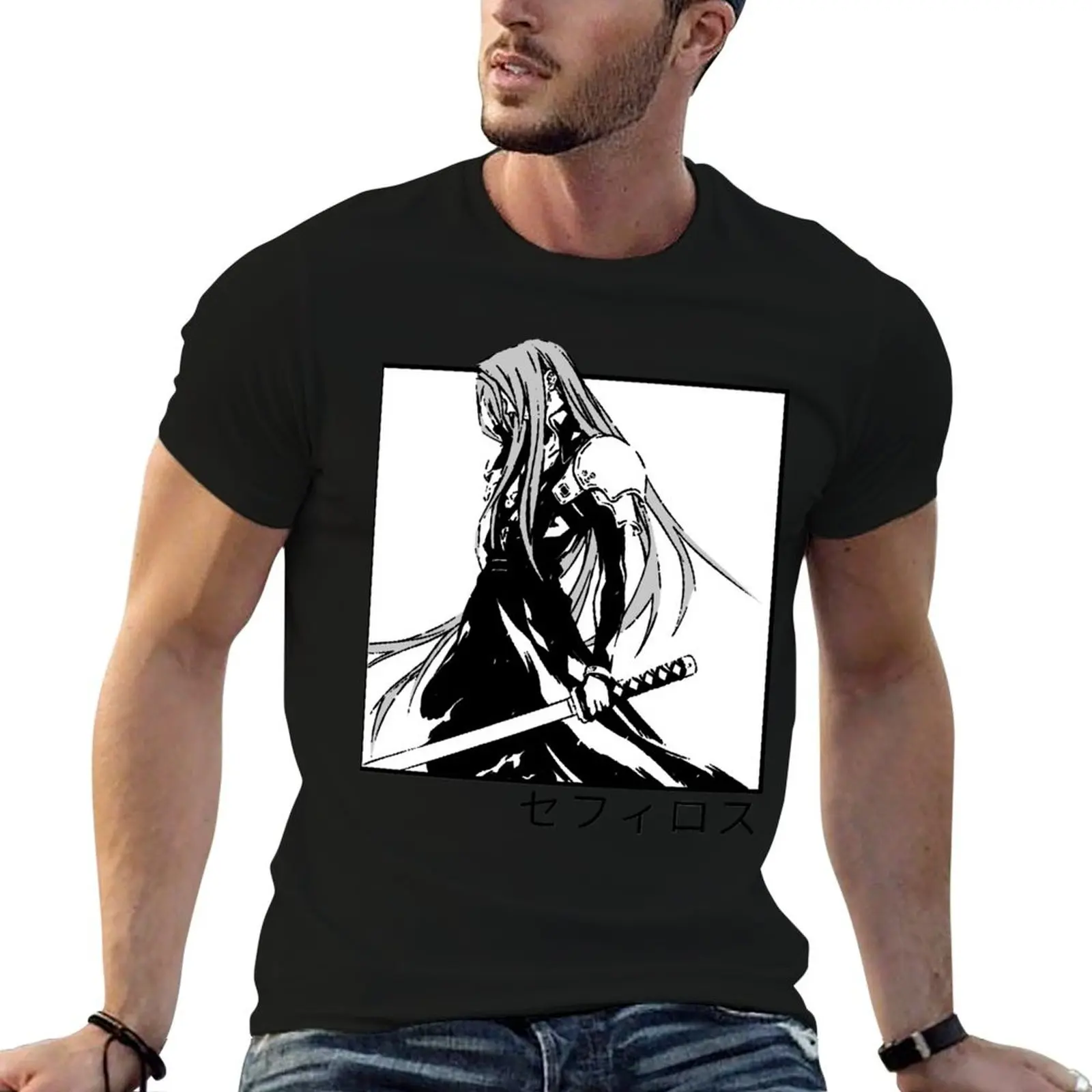 

ffvii mens tshirt t anime T-Shirt sephiroth T-Shirt shirts graphic