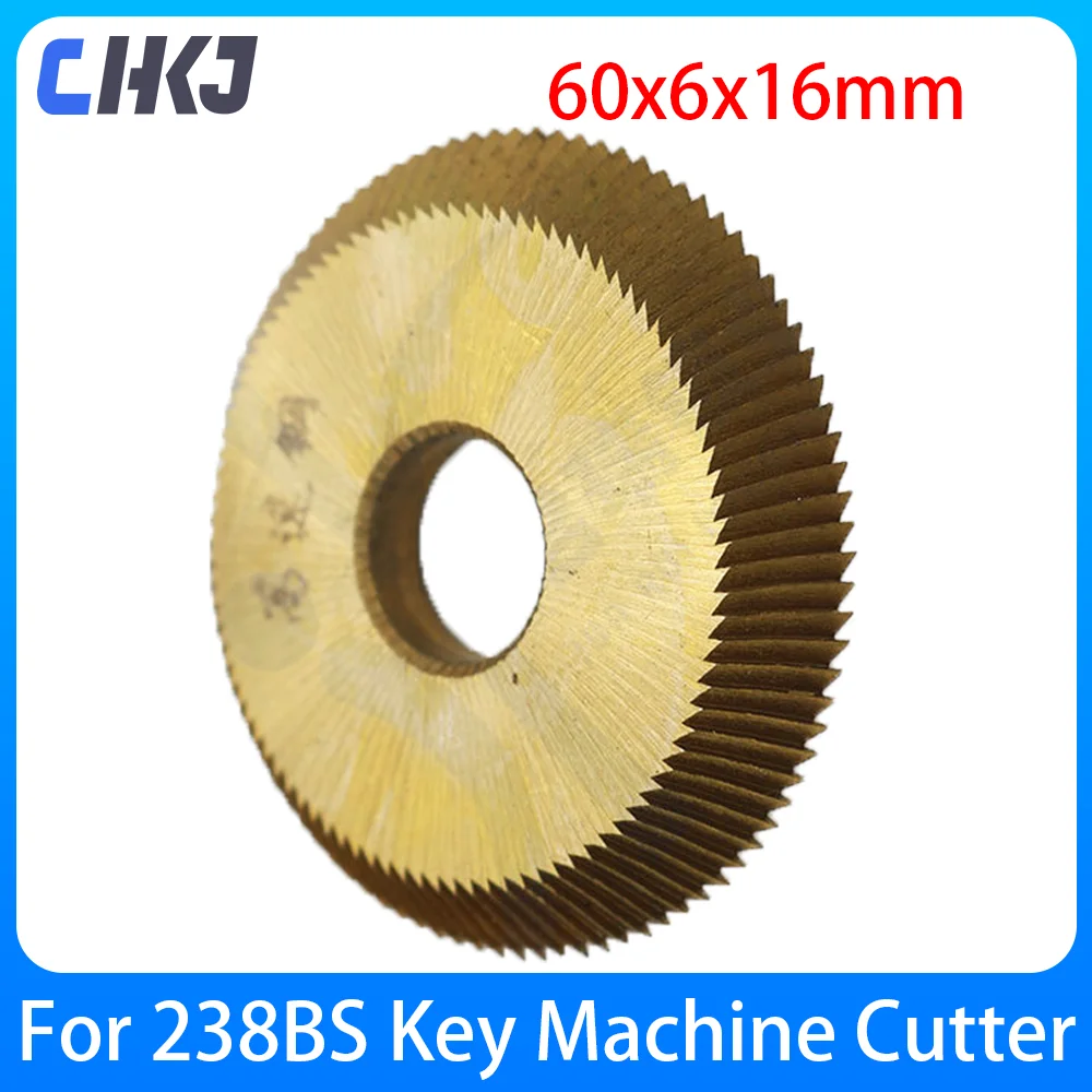 CHKJ 60x6x16 مللي متر 90 الأسنان HSS آلة مفتاح القاطع آلة نسخ مفتاح شفرة المنشار تناسب على 238BS 2AS آلة لصنع المفاتيح