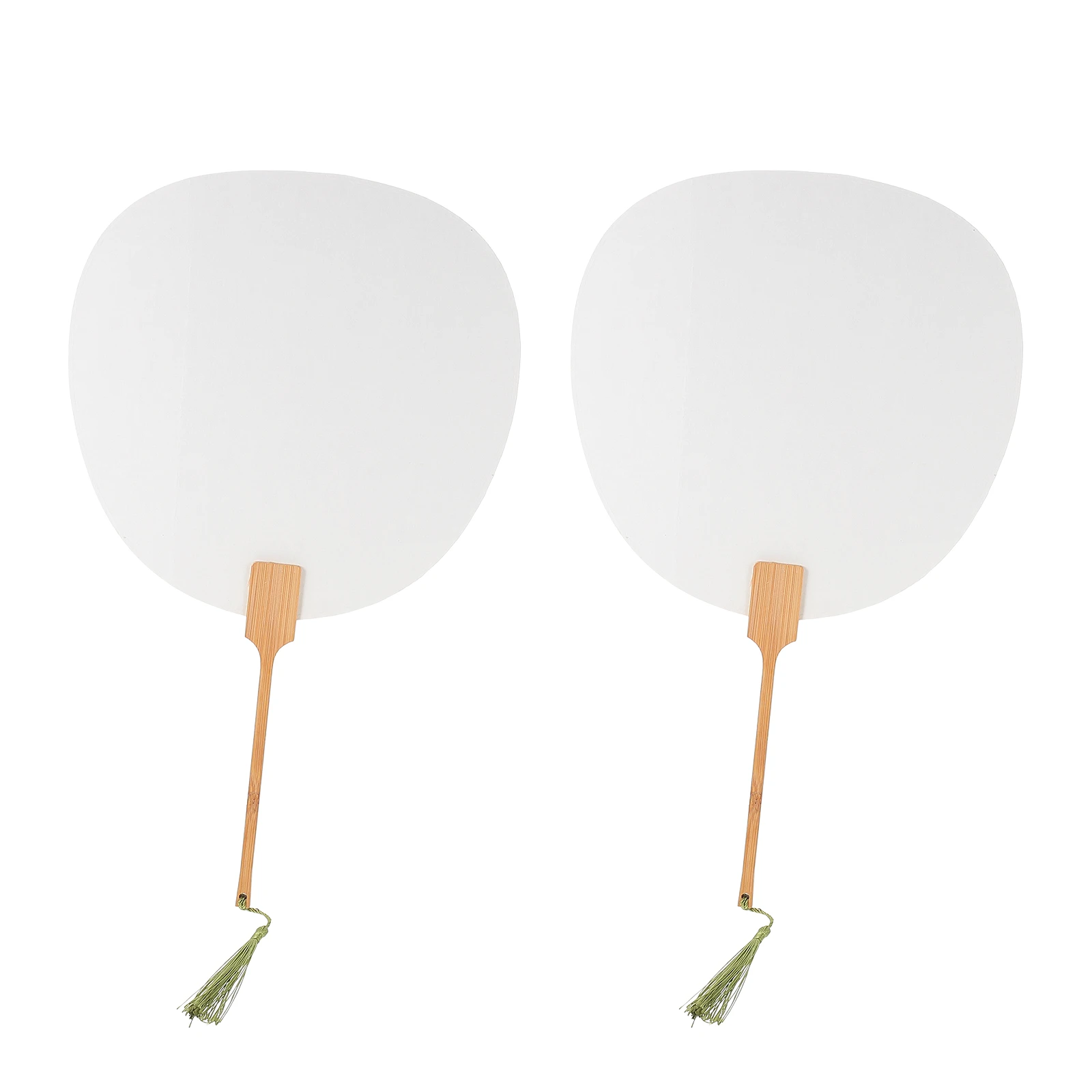 

2 pcs Handmade DIY Blank Fans White Paper Children Painting Craft Accessories Improve Creativity Skill Practice