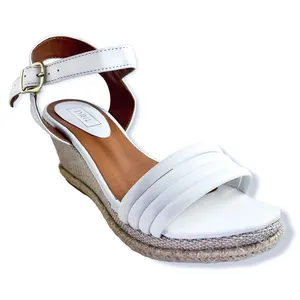 Frauen Sandale Anabela Komfort weiße Absatz 12 Hauptverkäufe Sadalha Anabela - №3