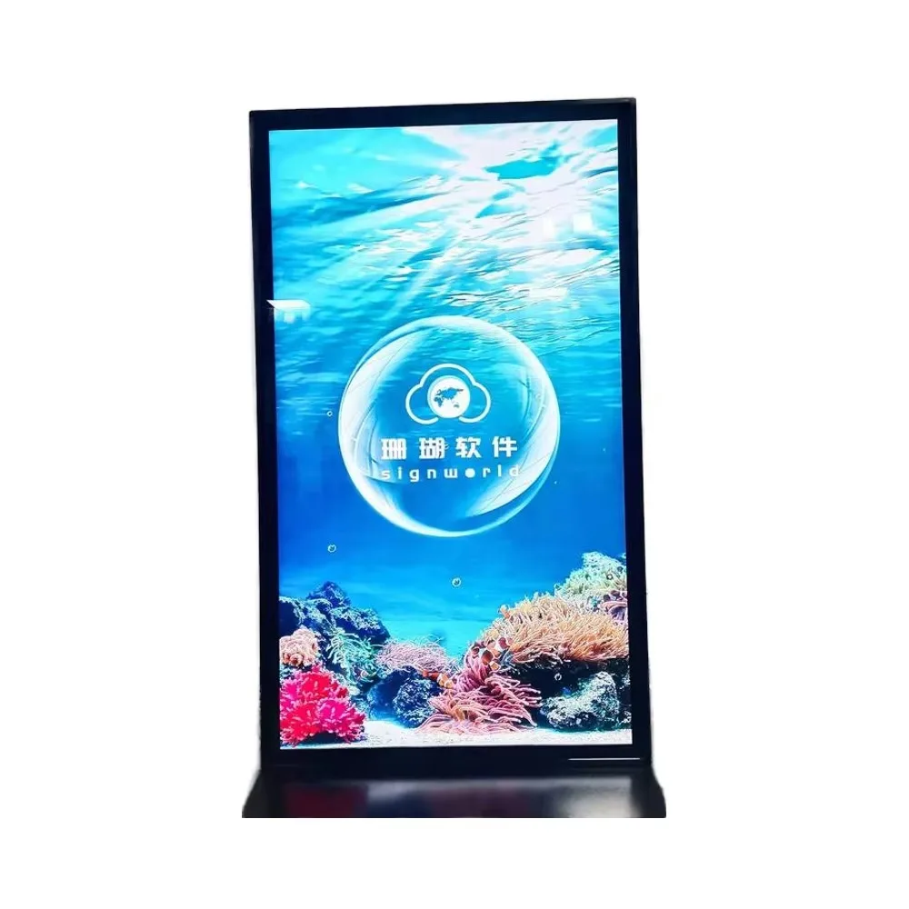 86-Inch Full high definition Vertical Light Emitting Diode Advertising Machine with Touch Screen Digital Poster for Video Displa